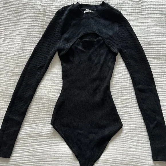 Abercrombie Long Sleeve Black Bodysuit - Picture 1 of 3